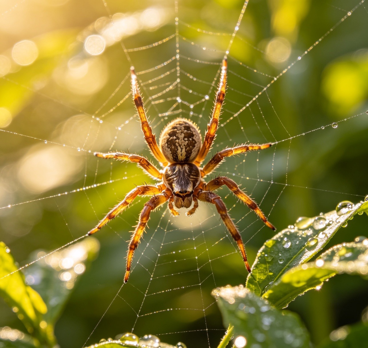 Spider on a web